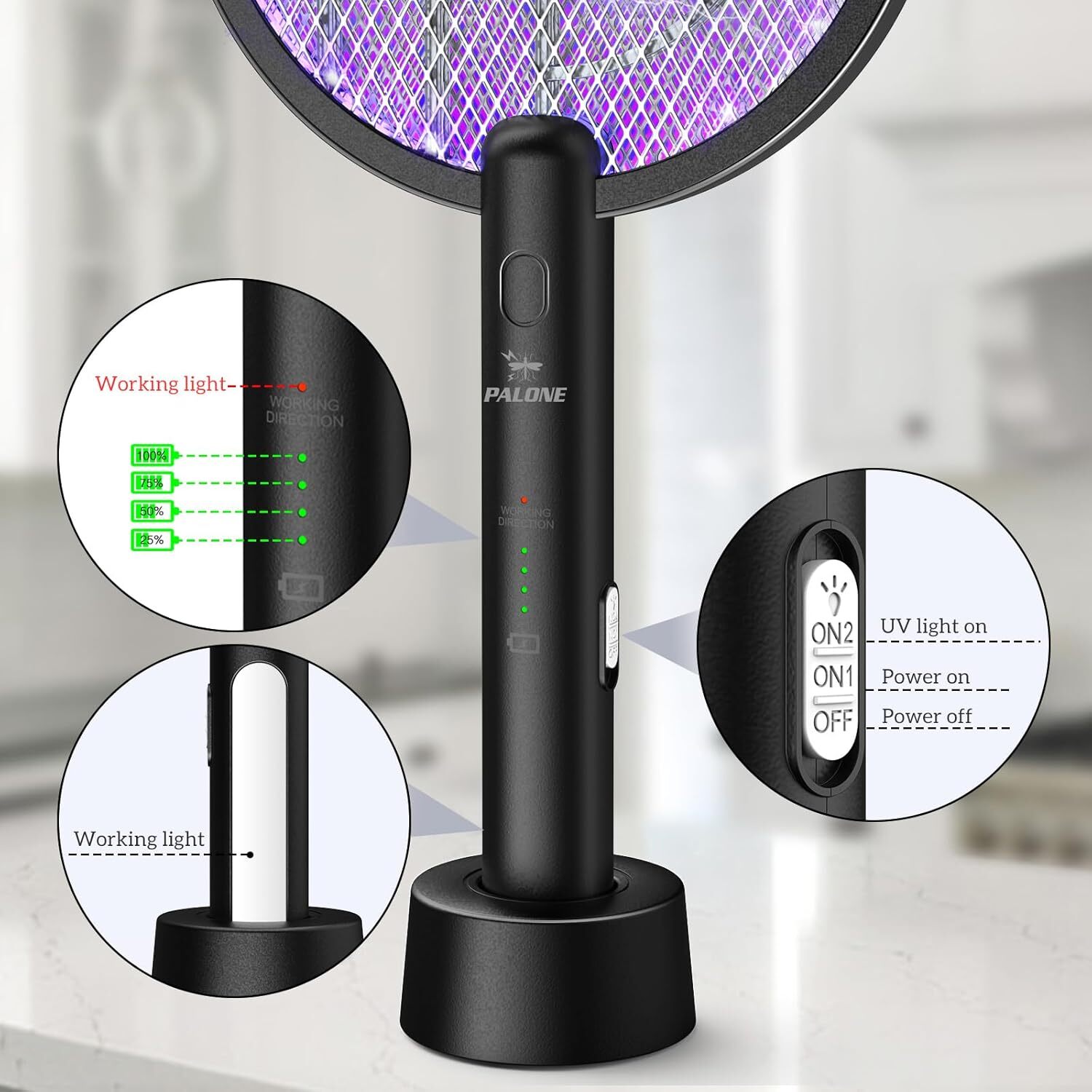 ⚡2Pack Electric Fly Swatter Bug Zapper Zap Mosquito Killer Pest Insect Racket