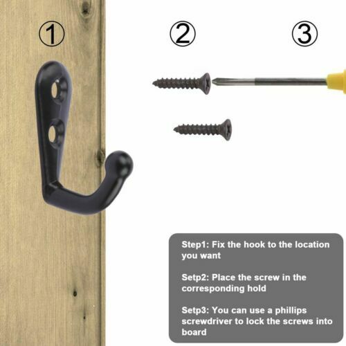 10/30Pcs Hanging Metal Single Hook Clothes Hat Coat Robe Wall Door Hangers Hooks