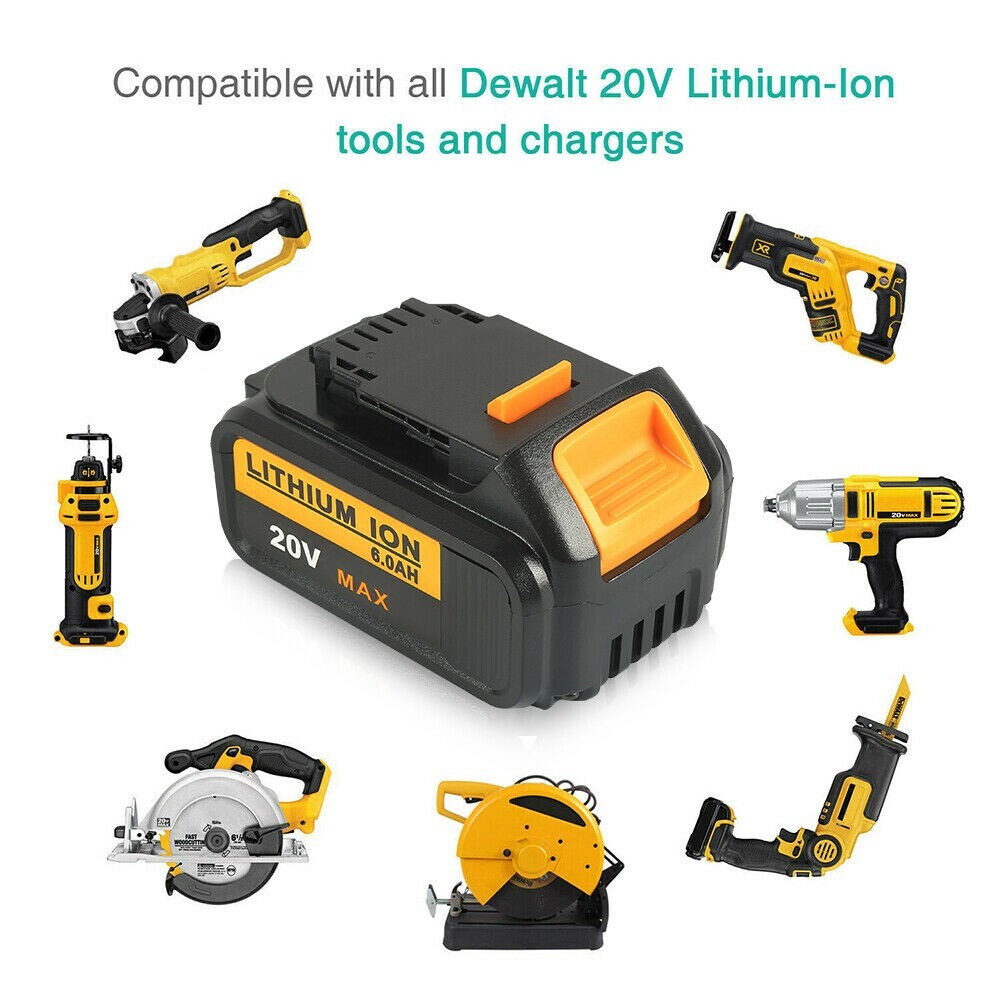 2X Replacement For DeWalt DCB206-2 20 Volt 6Amp Battery DCB105 Charger DCB206-2