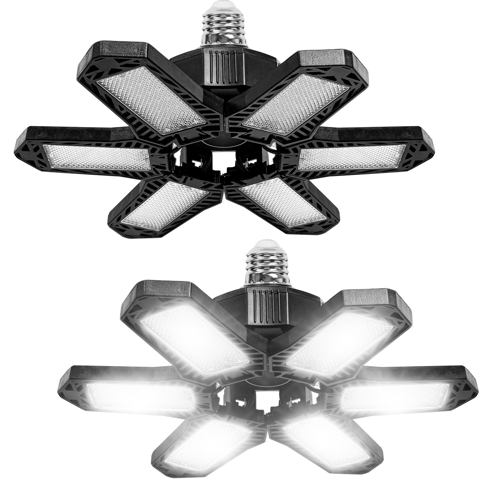1 Pack LED Garage Light Bright Work Shop Ceiling Light Deformable Bulb Lamp