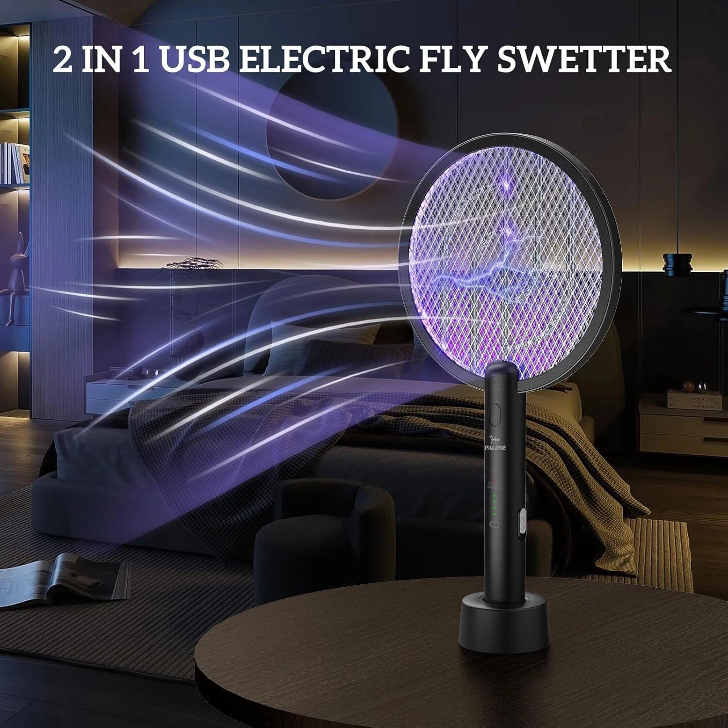 2Pack Electric Bug Zapper Fly Swatter Zap Mosquito Killer Pest Insect Racket USA