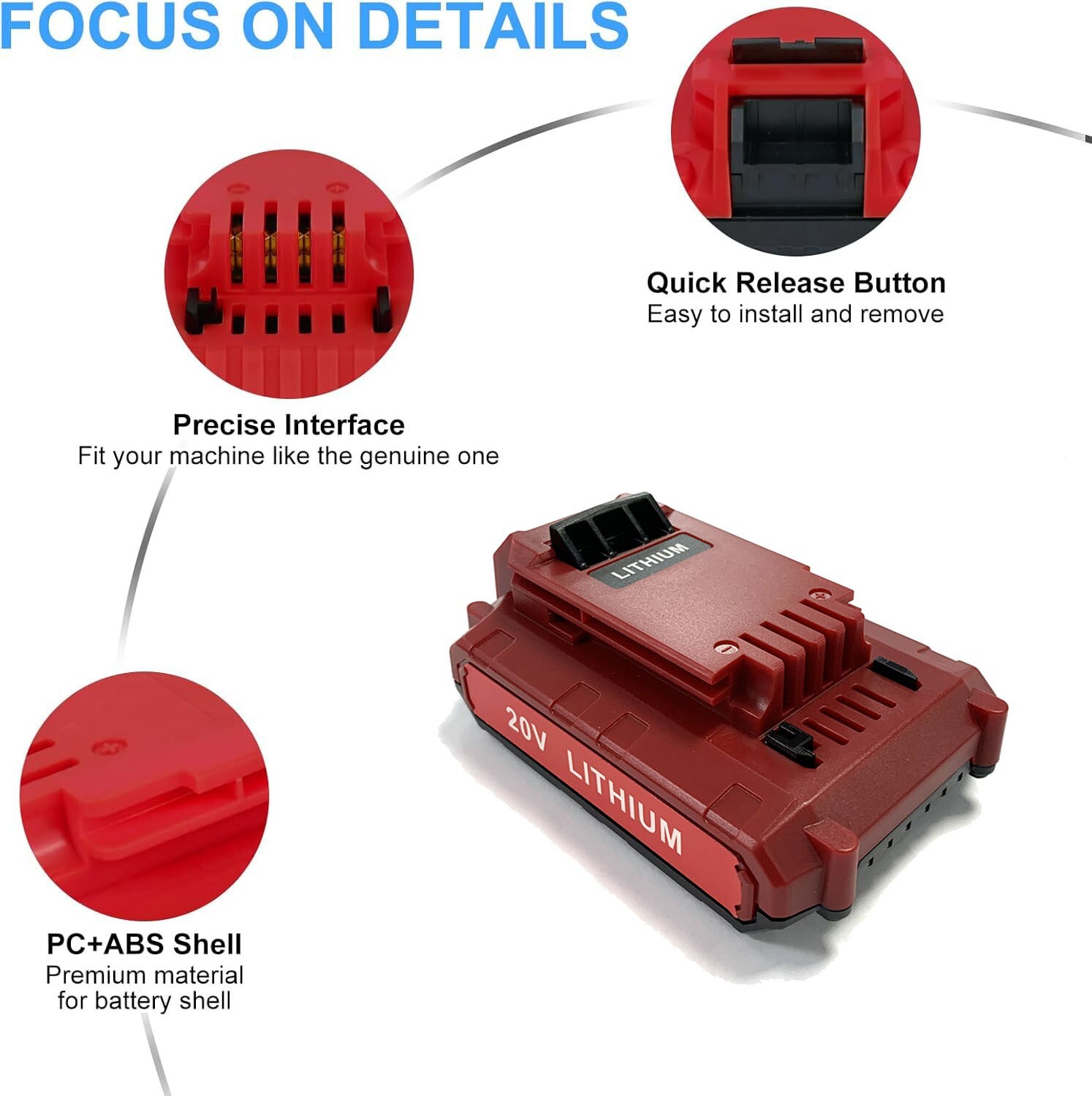 2PACK 20 Volt Lithium-Ion 2.5Ah Battery for PORTER CABLE 20V Max PCC680L PCC685L