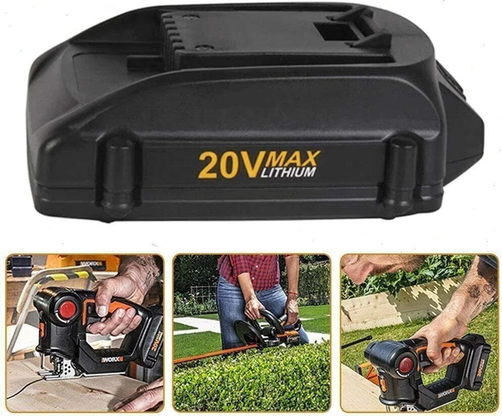 2pack For WORX 20V MAX Extend Lithium Battery 20 Volt WA3520 WA3525 / Charger