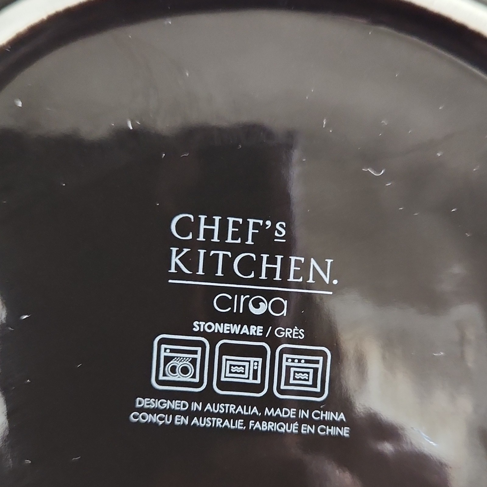 Ciroa Chef’s Kitchen Black Stoneware Spoon Rest Modern Solid Less Than 10 in