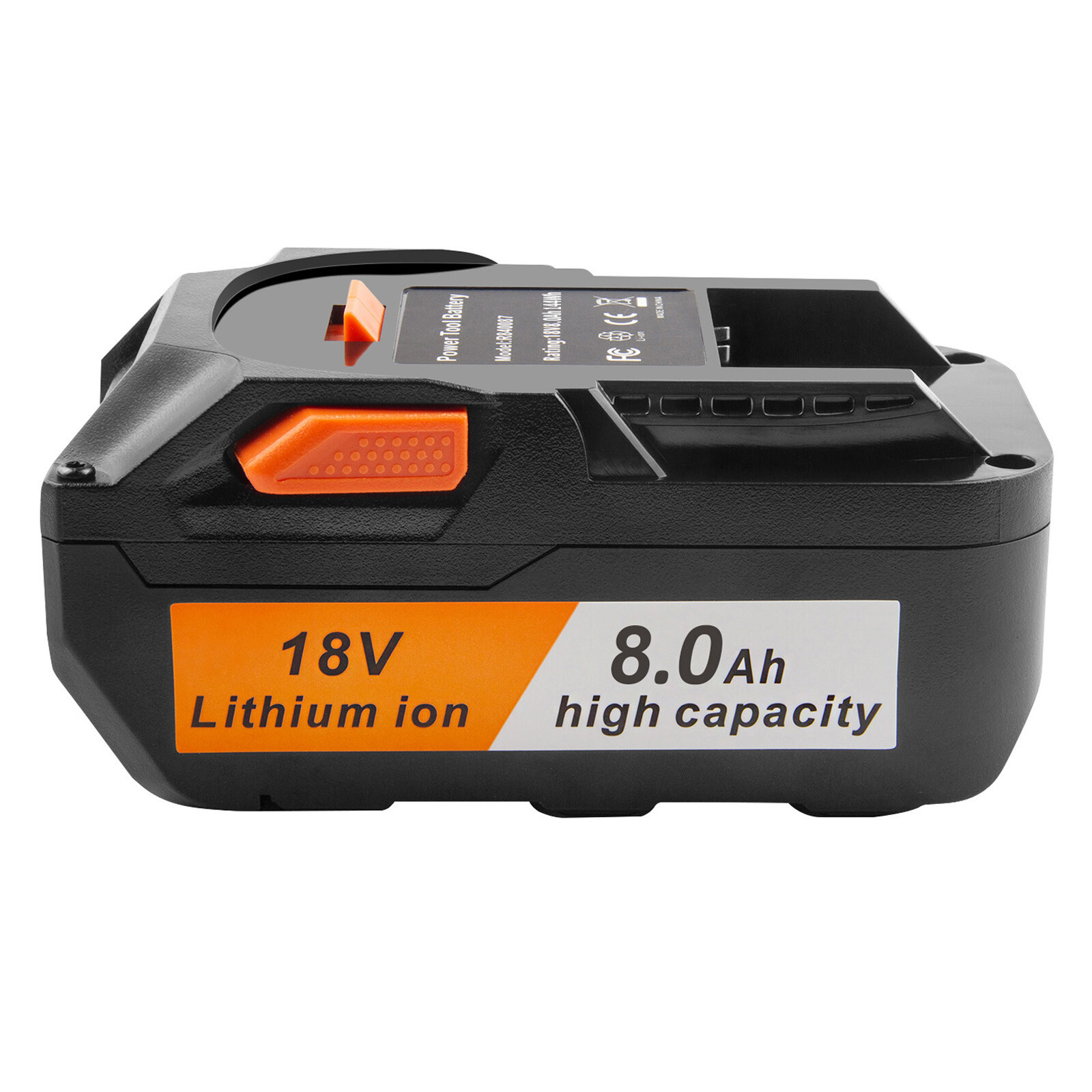 8000mAh For Ridgid R840085 6.0Ah Lithium Battery Rigid 18Volt R840087 Power Tool