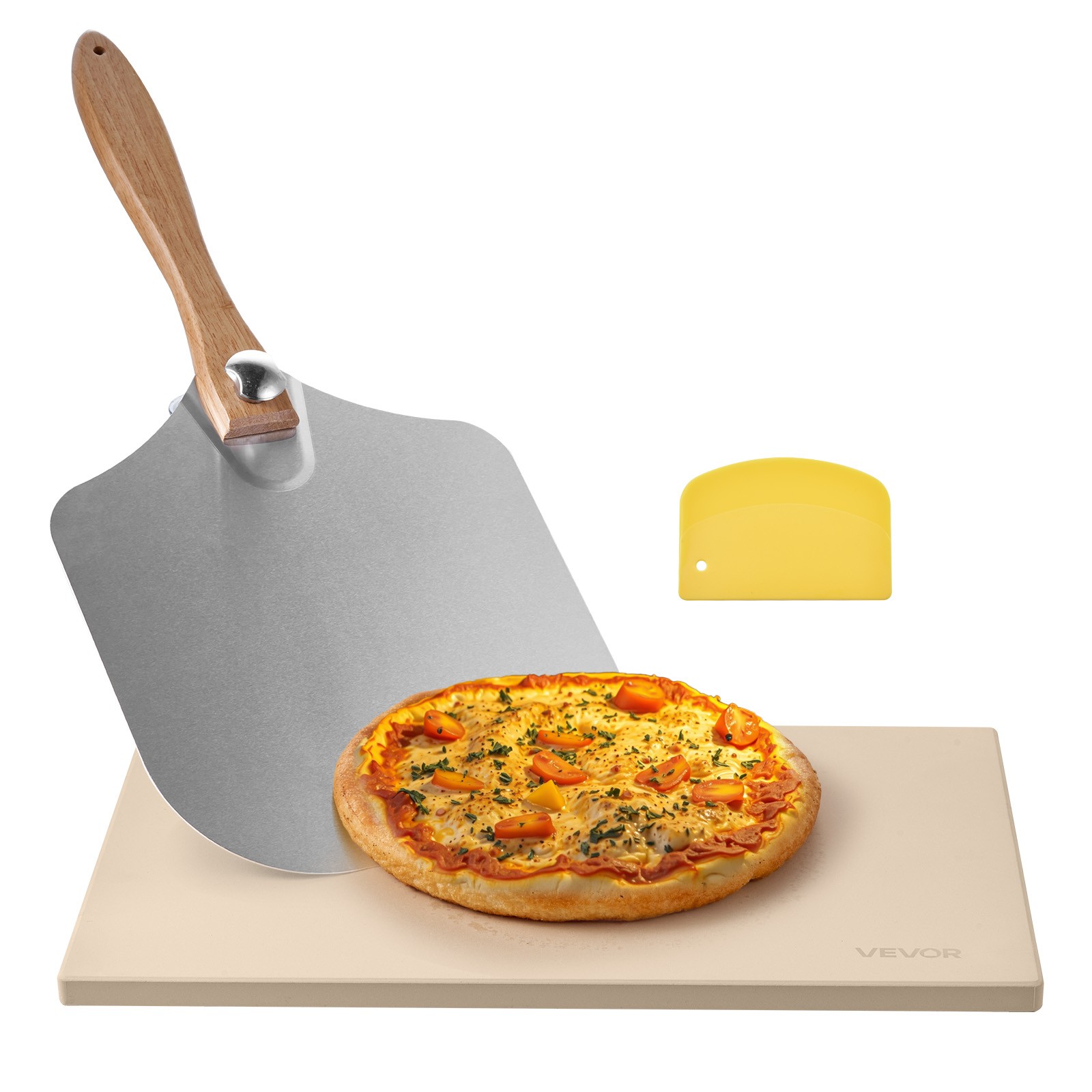 VEVOR Pizza Stone 20 x 14 in Rectangular Cordierite Stone for Baking Pizzas