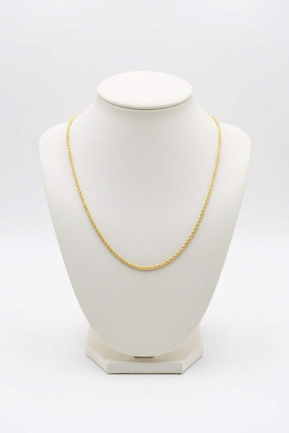 10K Yellow Gold Rope Chain 18” – 1.5mm Classic Twisted Necklace Jewelry