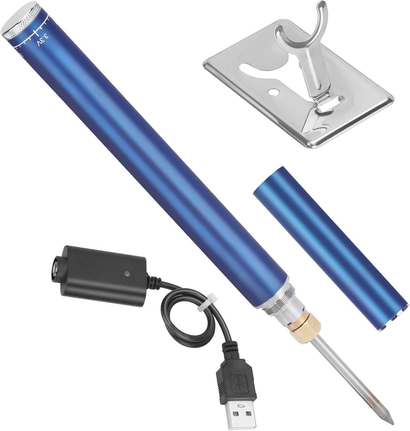 Cordless Soldering Iron with 1100mAh Battery, Adjustable Temperature, Portable