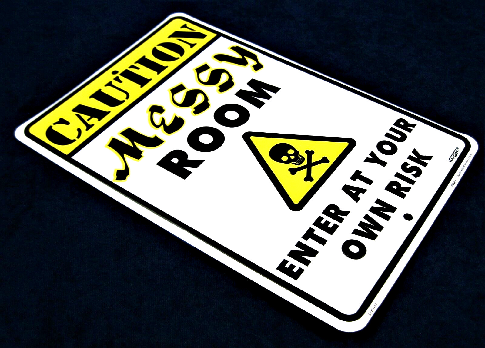 MESSY ROOM -*US MADE* Embossed Sign -Teen Bedroom Man Cave Garage Bar Wall Décor