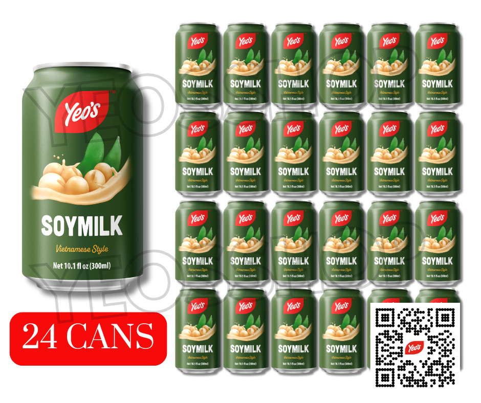 *NEW* Yeo’s Vietnamese-Style Soy Milk, Smooth & Nutritious 300ml (24 Cans)