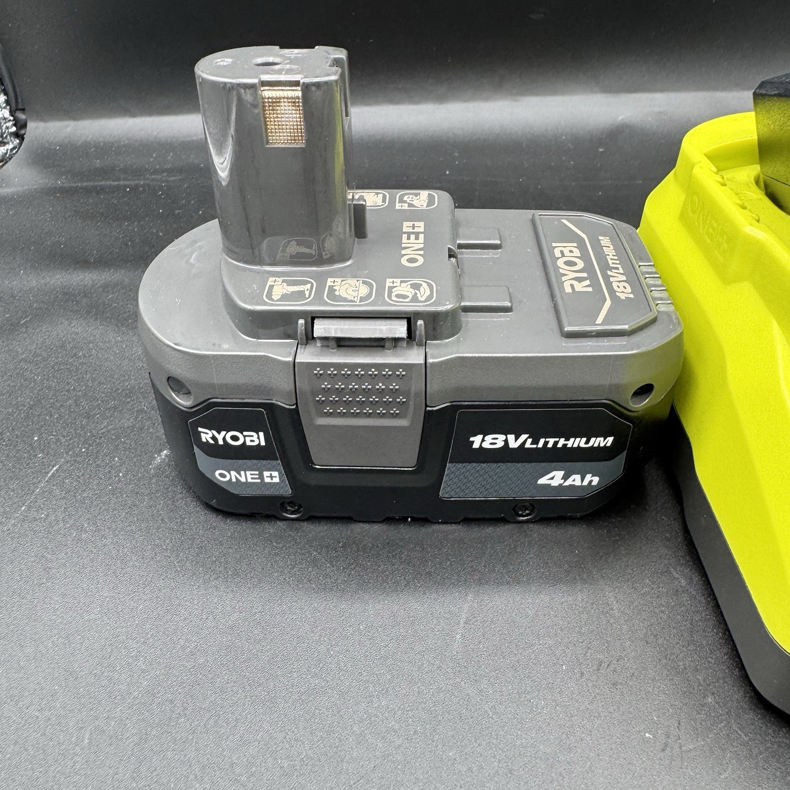 RYOBI ONE+ 18V 4.0 Ah Lithium-Ion Battery PBP005 and 18V Charger PCG002