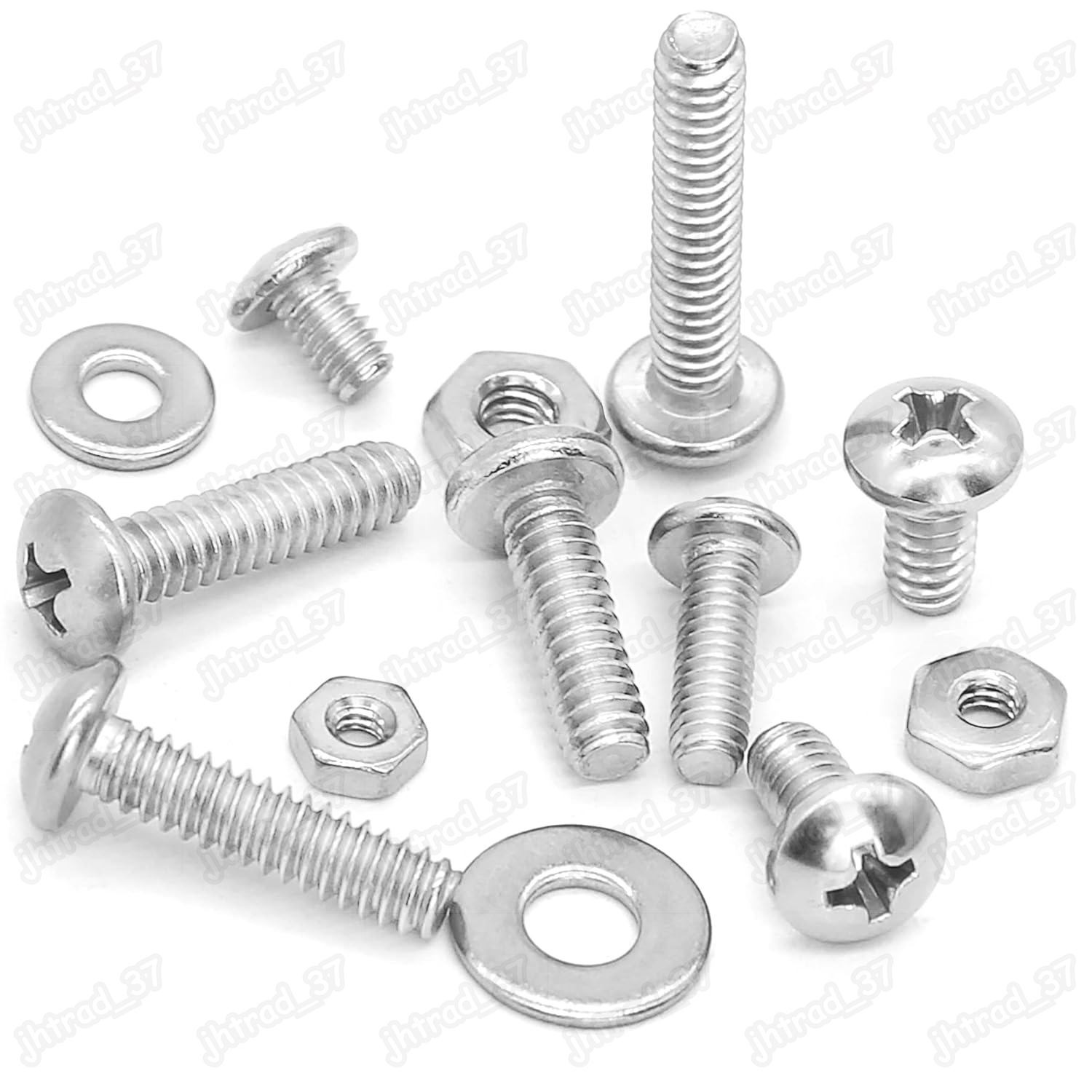 700pcs Machine Screws Phillips Pan Head Bolts Nuts Washer Assortment Kit #4~#10