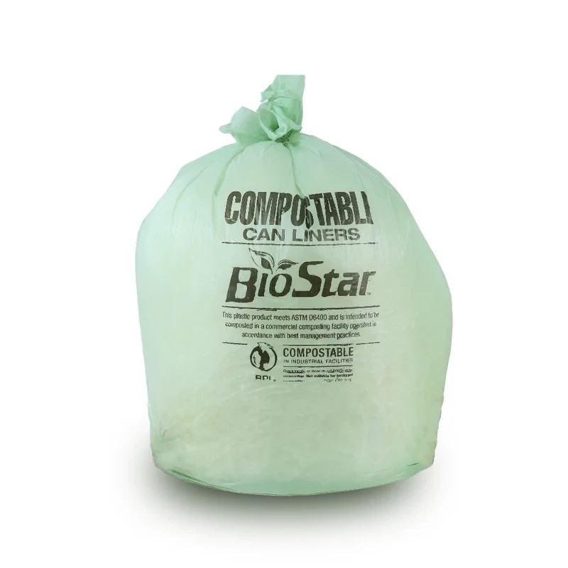 Plasticplace 55-60 Gallon Compostable Trash Bags- Black, Case of 35 Garbage Bags