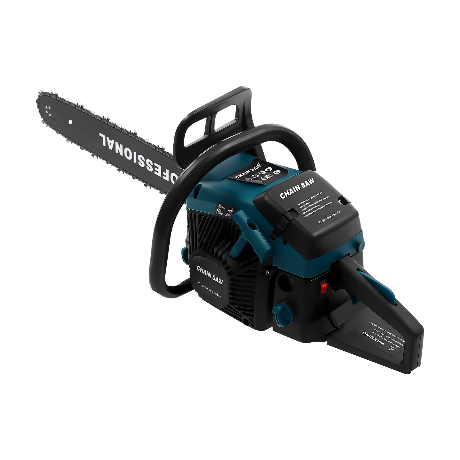 58CC Gas Powered Chainsaw with 20” Guide Bar Saw Chain 2-Stroke Engine Cut Wood