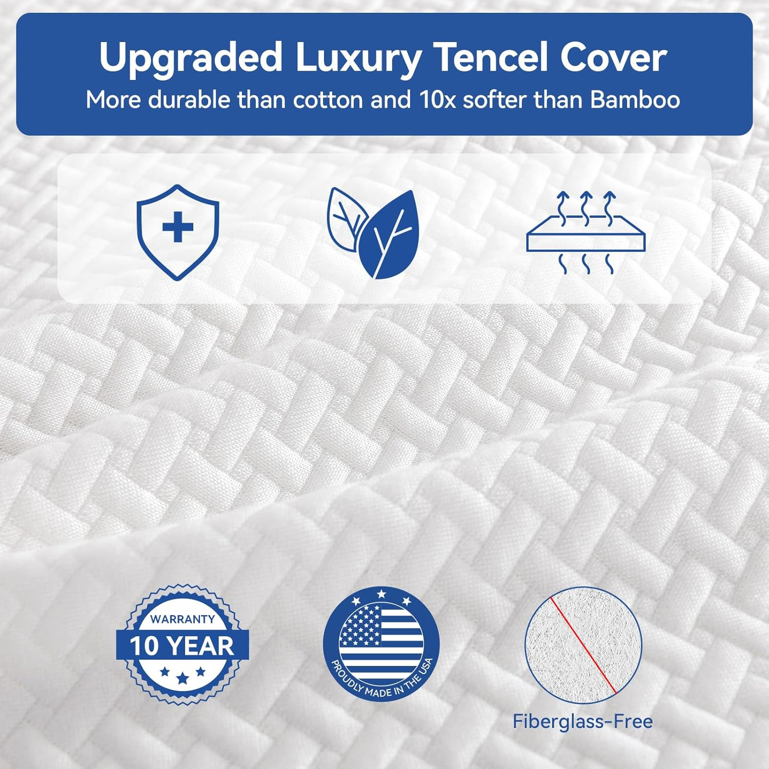 10″ Short Queen Memory Foam RV Mattress – Cooling Gel, CertiPUR-US, USA Made