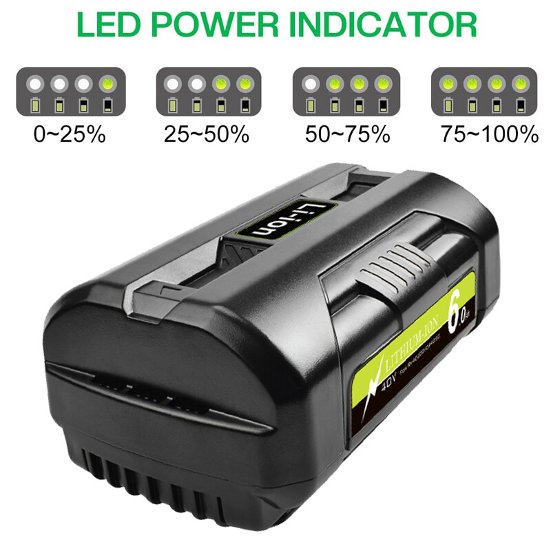 40V 6.0Ah Max Battery For Ryobi 40 Volt Lithium-ion OP4050 OP40601 High Capacity