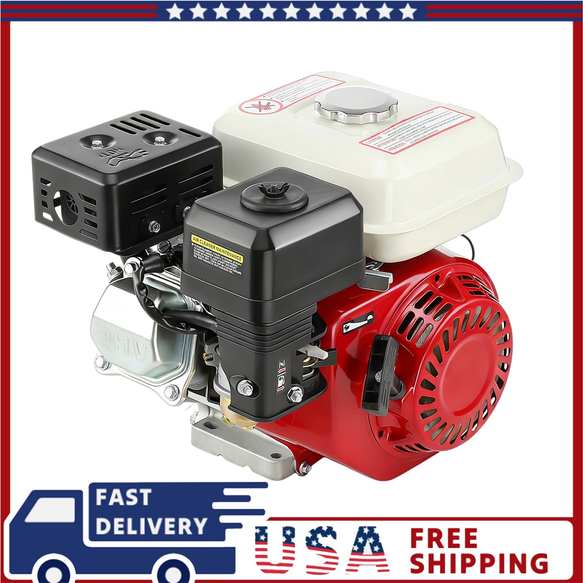 212cc 4-Stroke 7HP Manual Start Horizontal Engine For Go Kart Gas Engine Motor