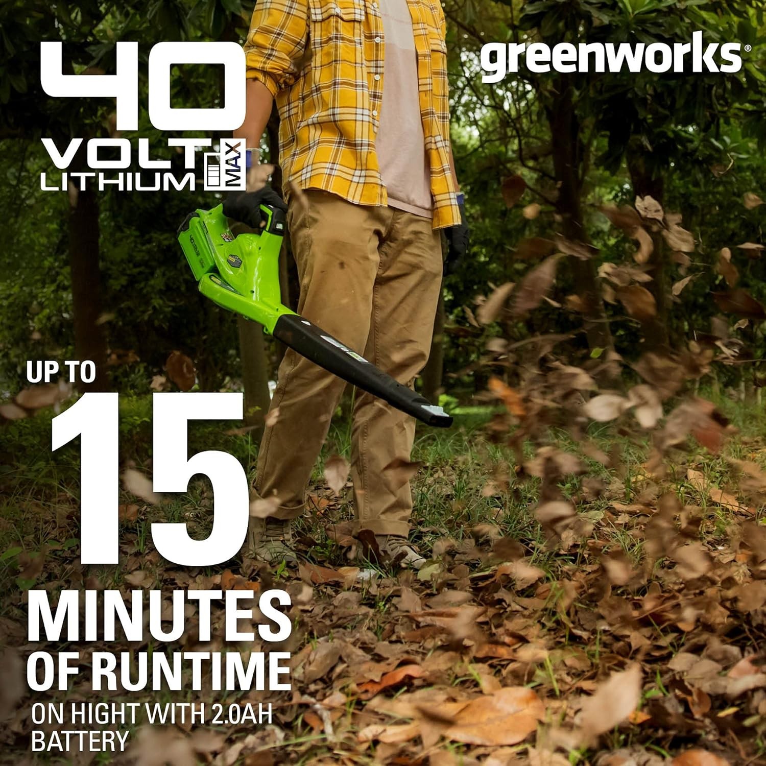 Greenworks 40V (150 MPH / 130 CFM / 75+ Compatible Tools) Cordless Leaf Blower,