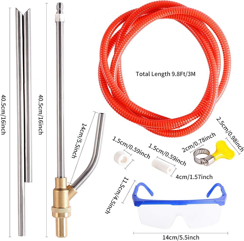 Pressure Washer Sandblasting Kit 5000 PSI Wet Abrasive Sandblaster Attachment…