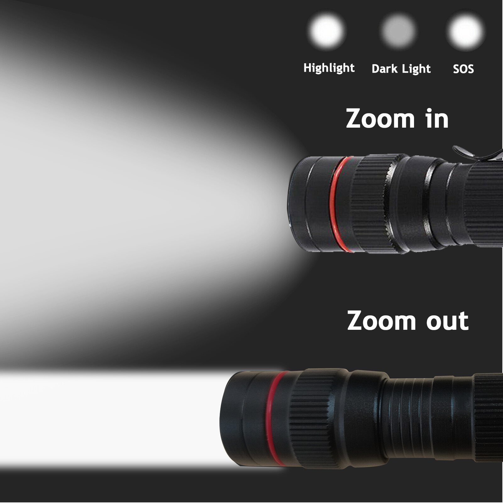 350000000 Lumen Super Bright LED Tactical Flashlight Rechargeable LED Work Light
