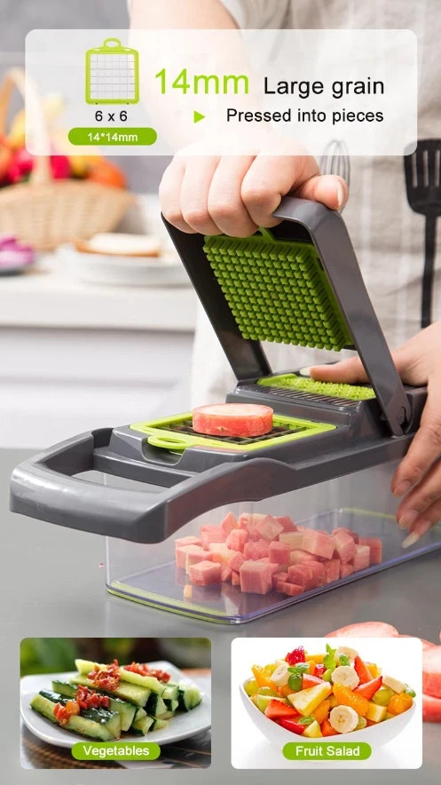 16-In-1 Vegetable Fruit Chopper Cutter Food Onion Veggie Dicer Slicer Kitchen