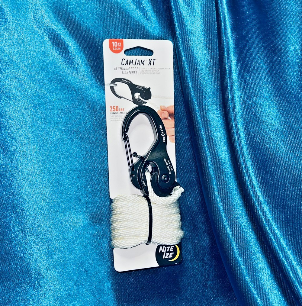 Nite Ize CamJam XT Aluminum Rope Tightener with 10FT Rope – NCJLA-02-R3