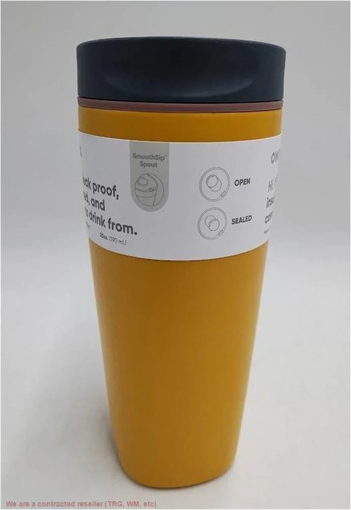 Owala SmoothSip Travel Mug 20oz Stainless Steel Golden Quest Insulated Tumbler