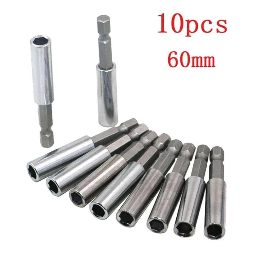10PCS Steel Ipmact Screwdriver EXTENSION Drill Bit Holder 1/4 Hex Shank Magnetic