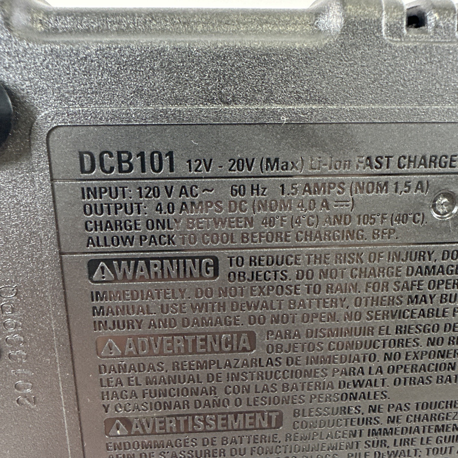 DEWALT DCB101 12V MAX 20V MAX Lithium-Ion Battery Charger Tested