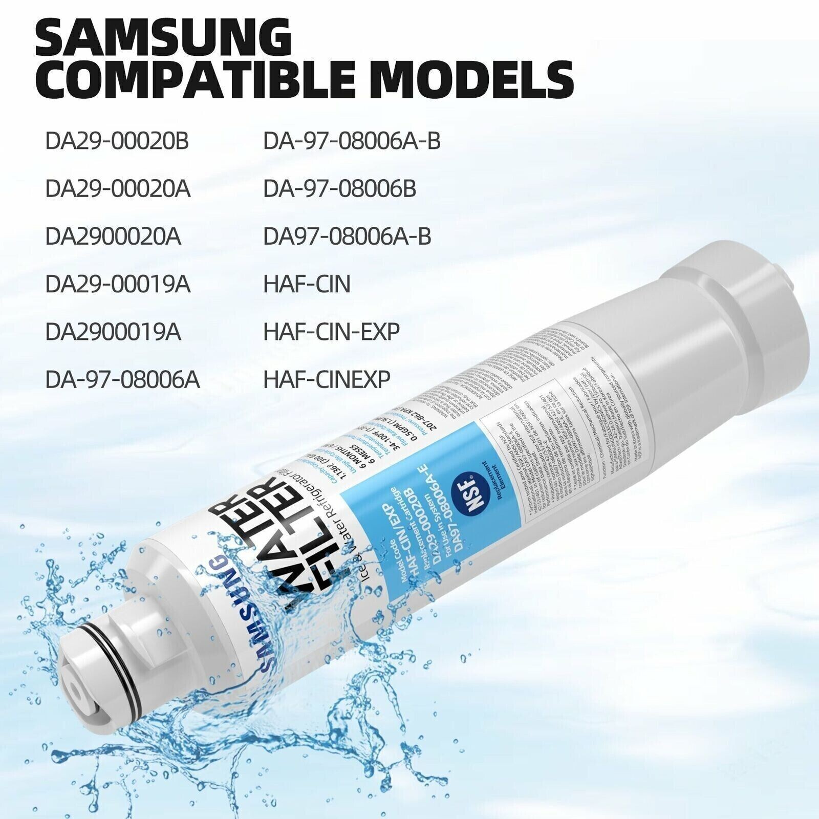 2 PACK Samsung DA29-00020B HAF-CIN/EXP-REFRIGERATOR Water Filter