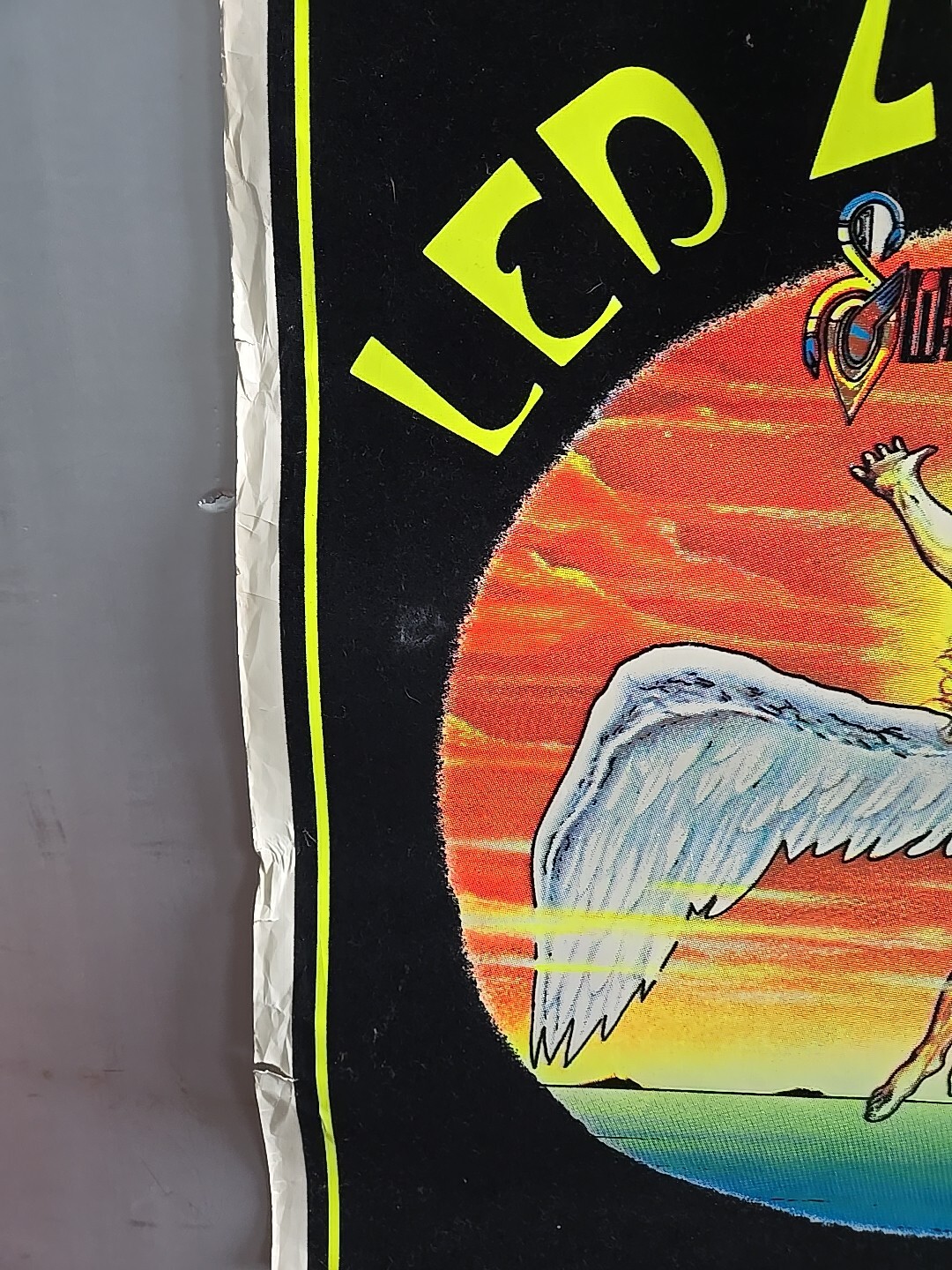 “Led Zeppelin – #817 Swan Song” Velvet Flocked Blacklight Poster, 23″x35″, Used