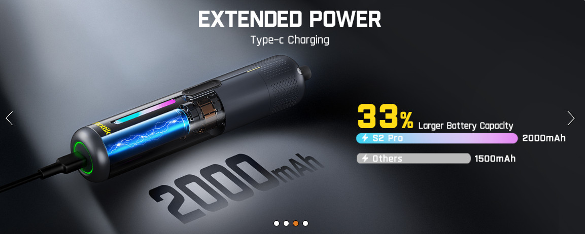 S2 Pro Electric Screwdriver Set Cordless 7 Torque 20 Bits w/ 90° Adapter