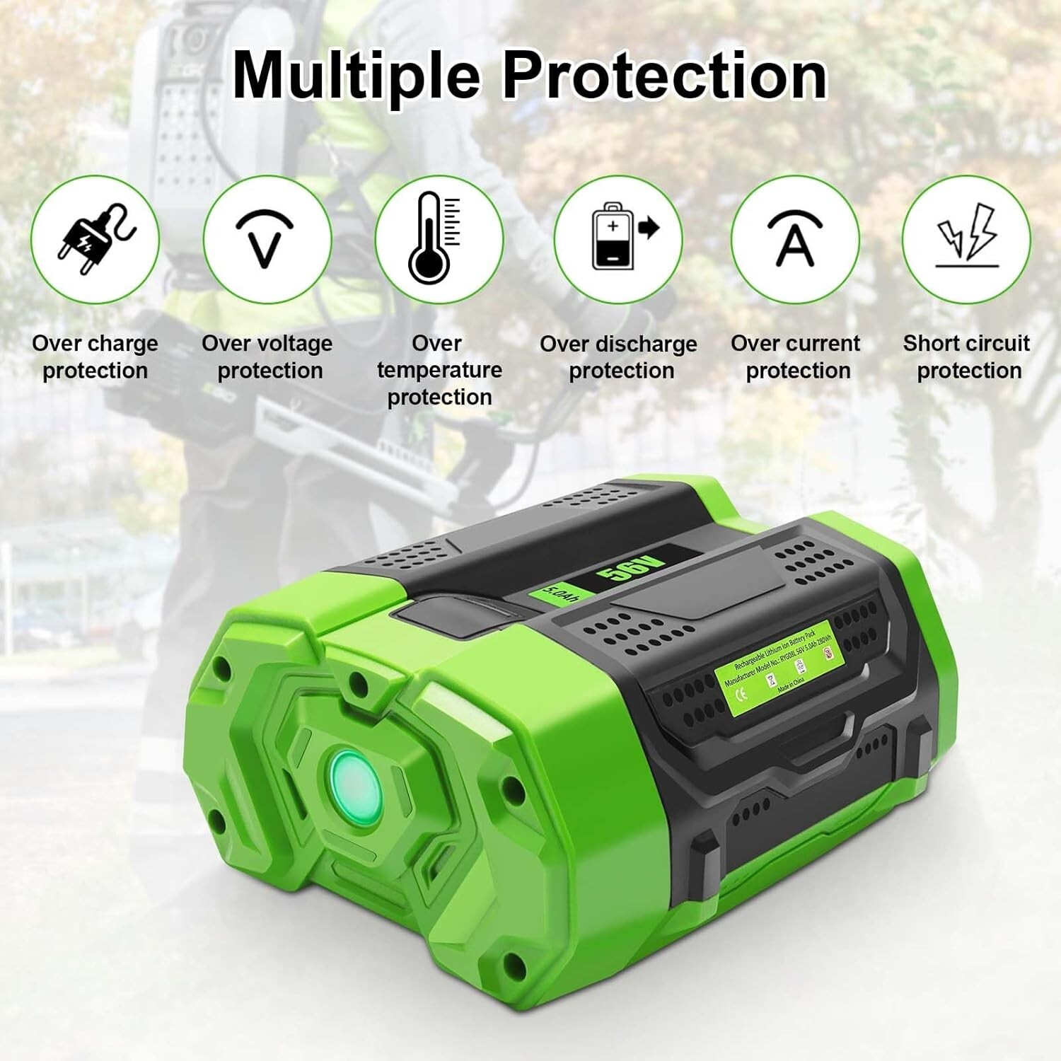 7500mAh BA2800T LITHIUM for EGO 56V Battery 7.5 ah Power + BA2800 BA4200 BA5600T