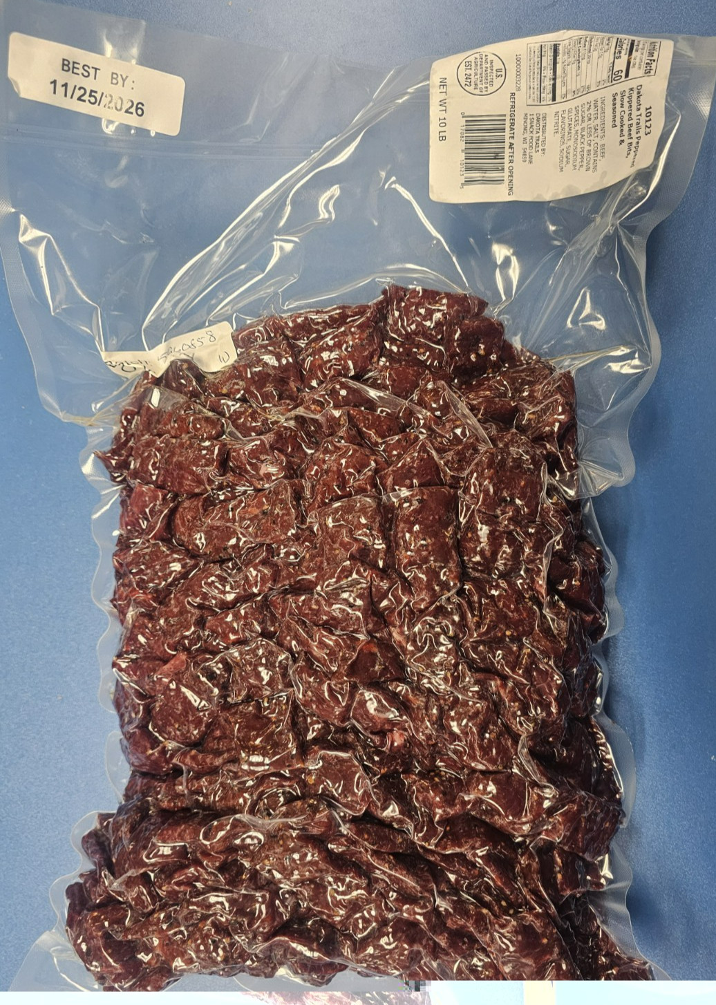10lb Peppered Dakota Trails Kippered Beef Bits – FREE SHIPPING – 12/18/26+ exp