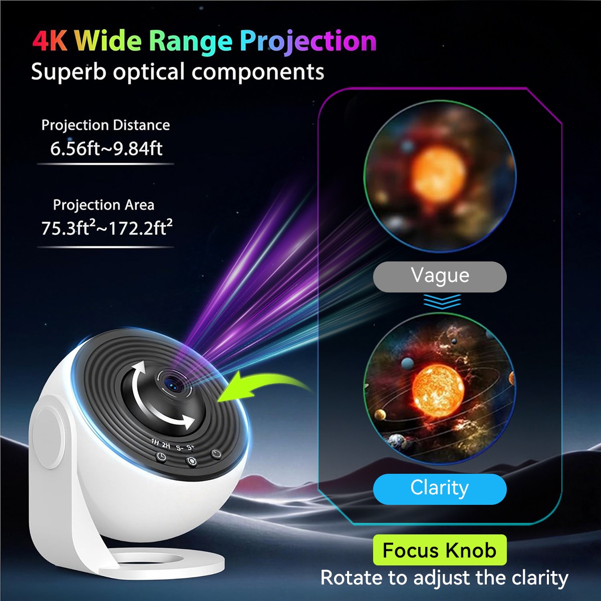 14 in 1 Galaxy Projector Planetarium Light Starry Space Night Lamp Room Decor US