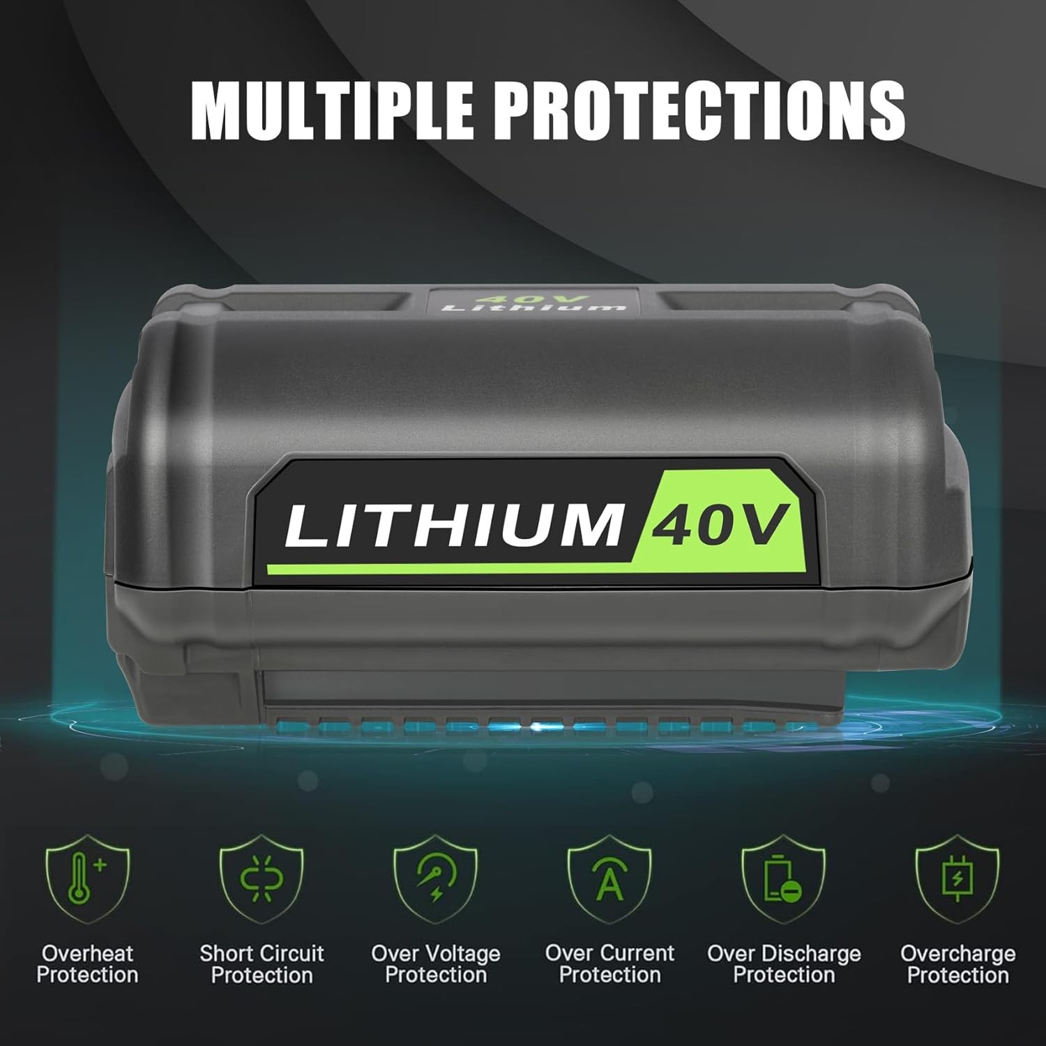 2PACK For Ryobi 40V 6Ah Lithium Ion Battery 40-Volt OP40605 OP40602 with Charger