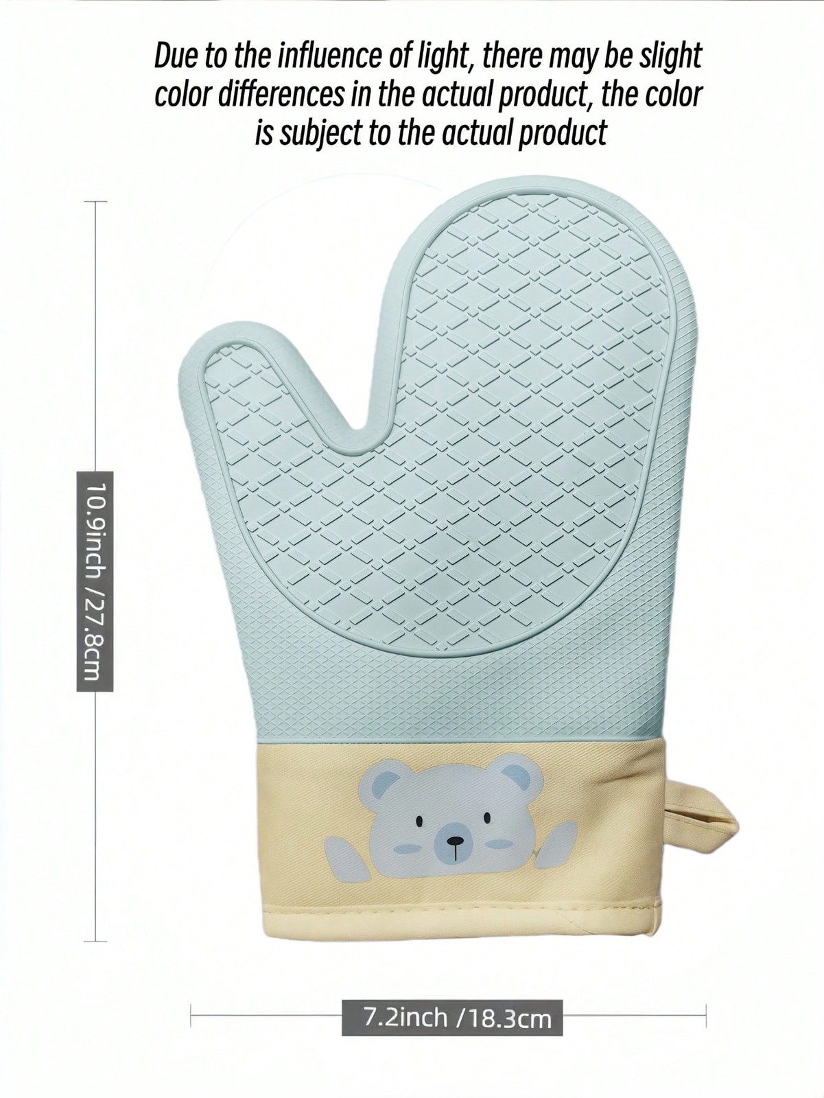 Blue Bear Silicone Oven Mitt Heat Resistant One Size 1PC