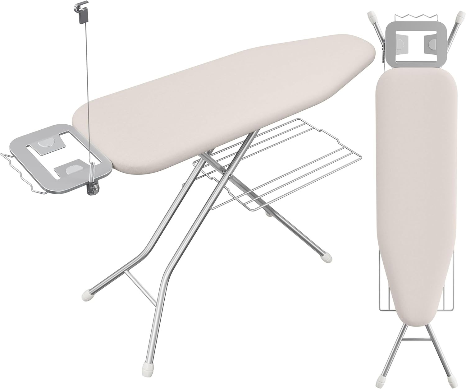 Ironing Board, Compact Heavy Duty Iron Board with Cord Holder, Steam Iron Rest