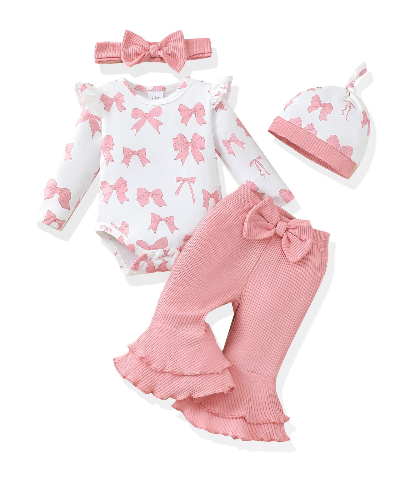 Renotemy Newborn Infant Baby Girl Clothes 0-3 Months Baby Girl Outfit Infant Lon
