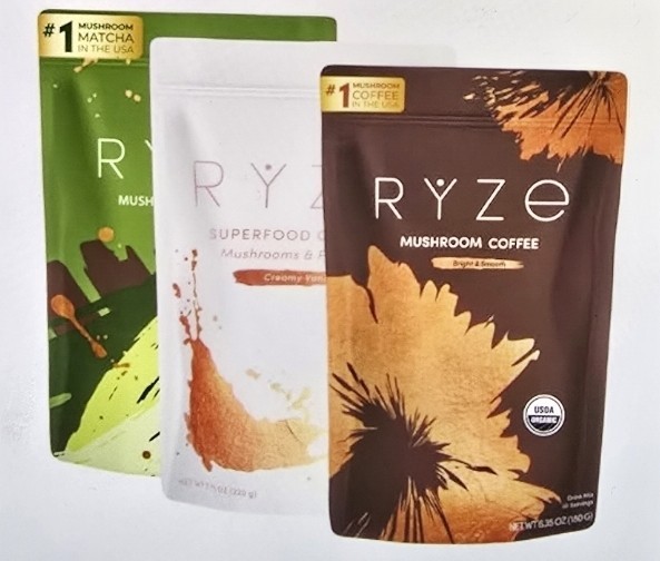 3 Pack RYZE SUPERFOODS UItimate Energy Bundle Medium Mushroom, Matcha, Creamer
