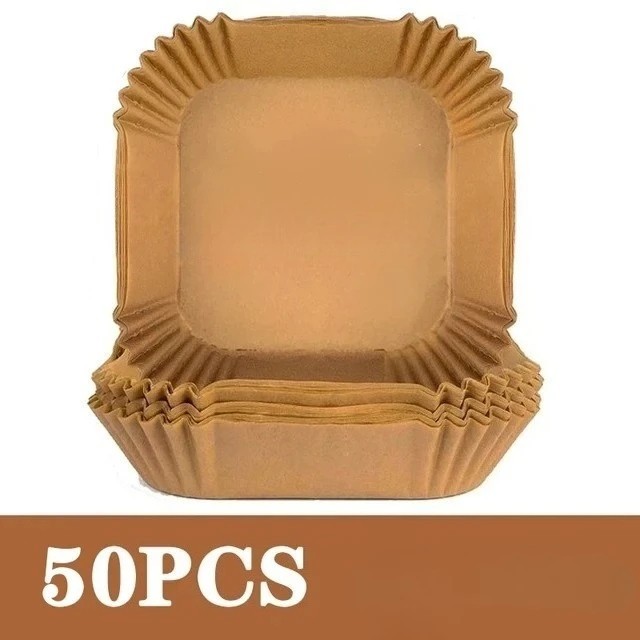 100 Pack Non-stick Baking Parchment Paper Liners Non-Stick Air Fryer Disposable