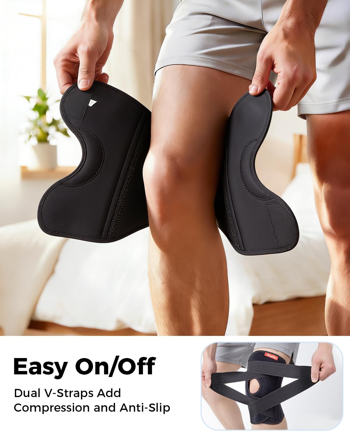 Medical Knee Brace for Women & Men,Knee Support with Side Stabilizers