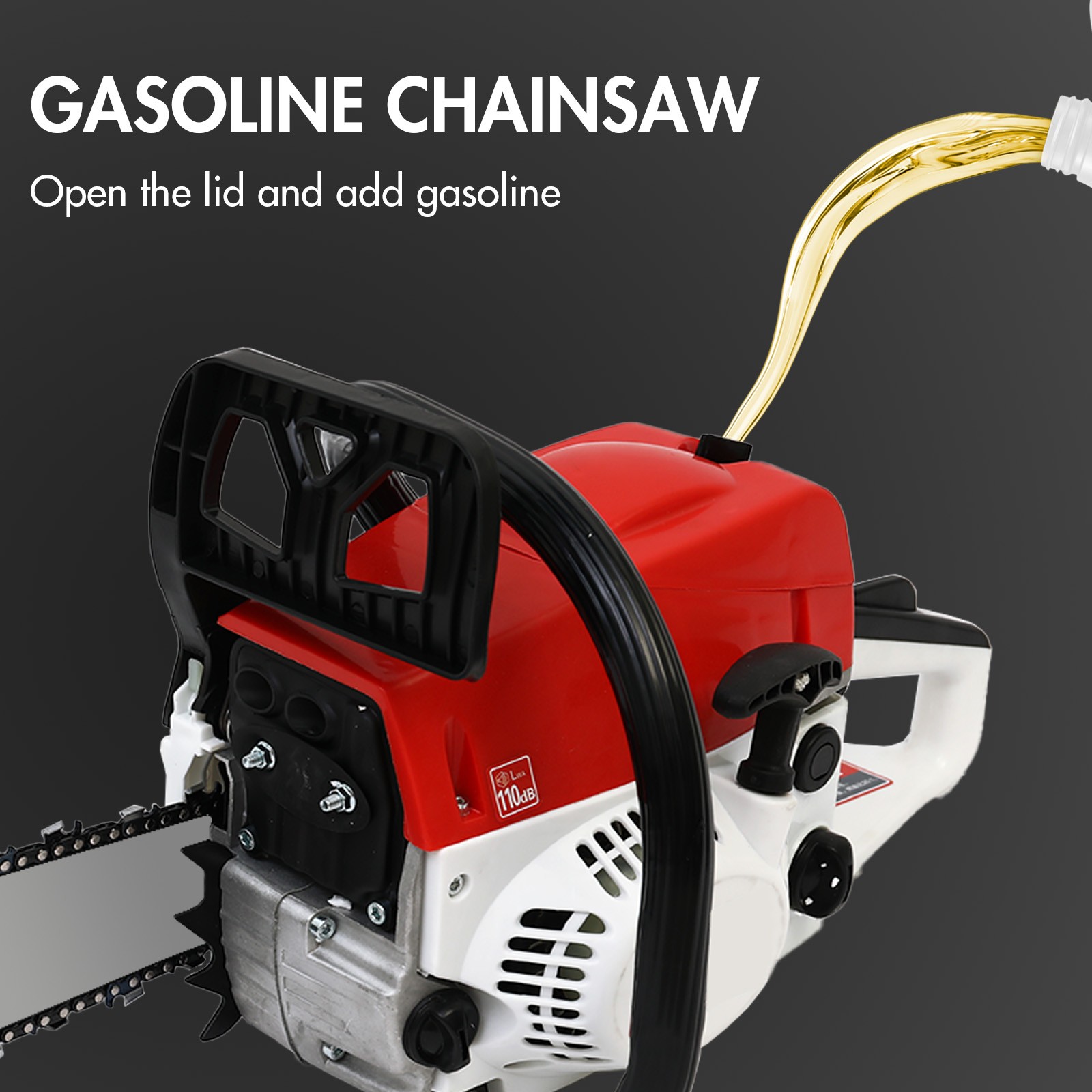 2-Stroke Gasoline Chainsaw 52 CC 20″ Bar Power Engine Wood Cutting Gas Chain Saw