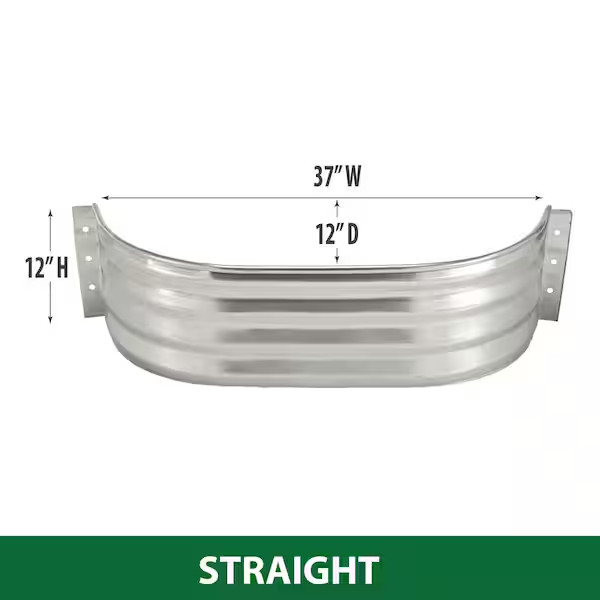 Steel Straight Area Window Well for Basement & Exterior 37 in. x 12 in. x 12 in.