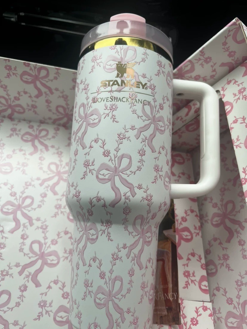 Stanley x LoveShackFancy Quencher H2.0 FlowState 40oz Tumbler Coquette Bow