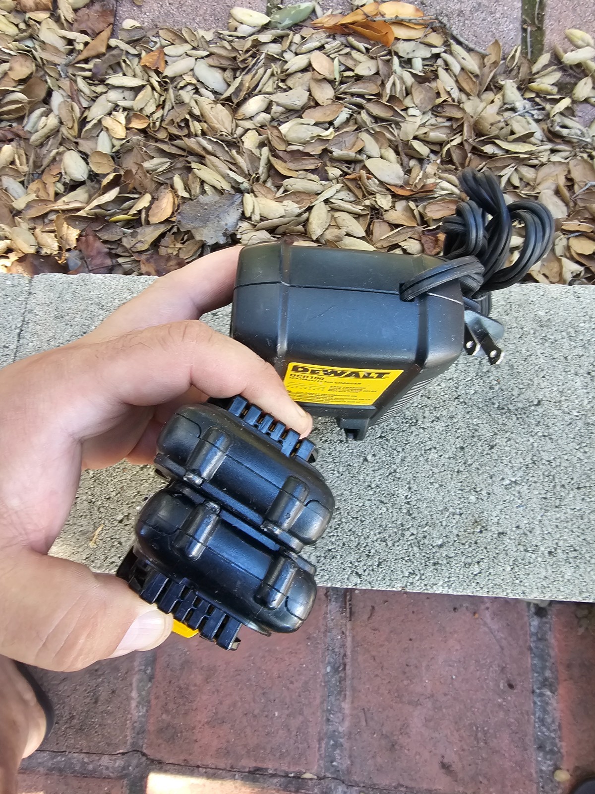 2 Genuine Dewalt DCB120 1.3Ah 12 Volt Batteries With DCB100 Charger – Work Great