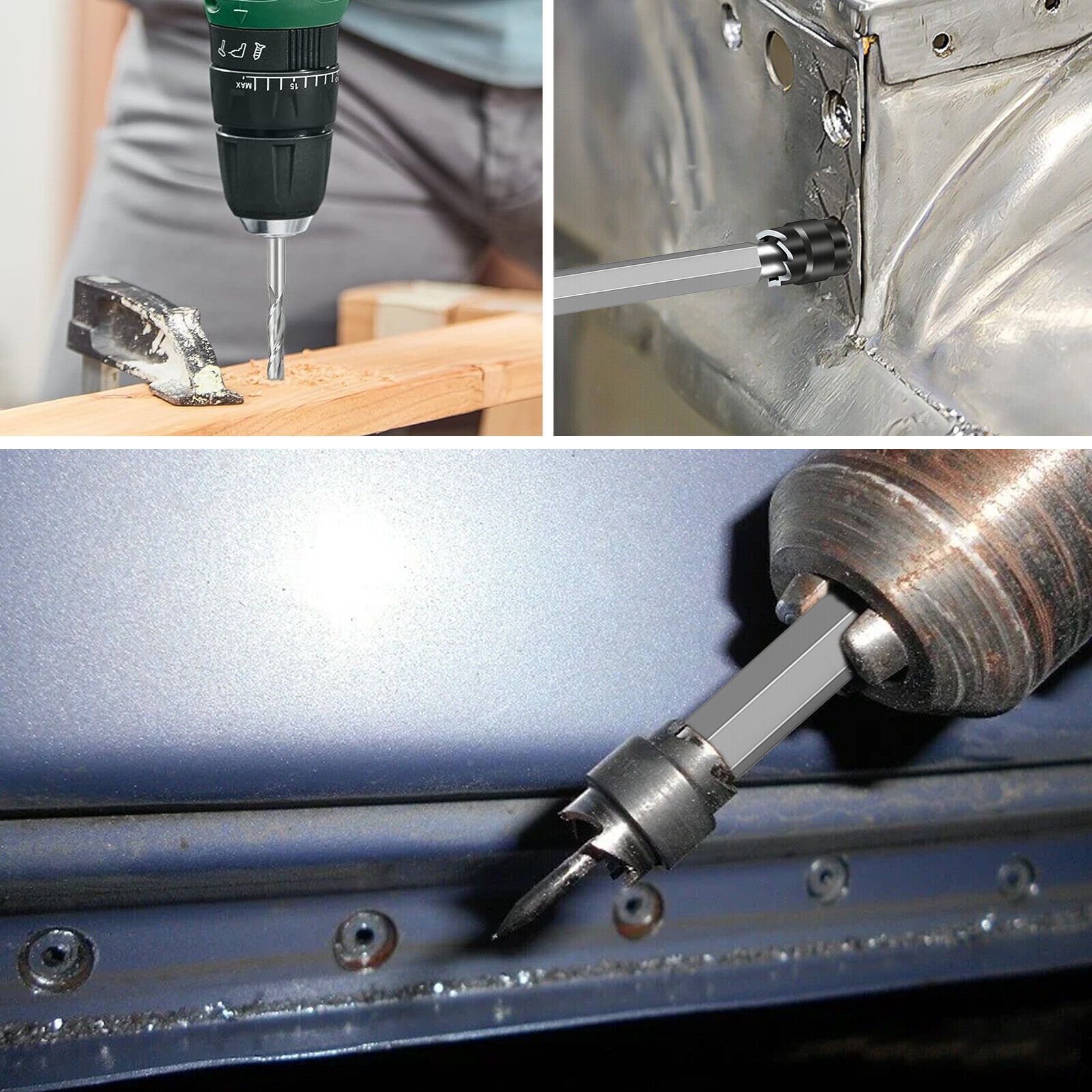 Double Sided 3/8-Inch Spot Weld Cutter Remover Drill Bit Welder Cut Rotary Kit