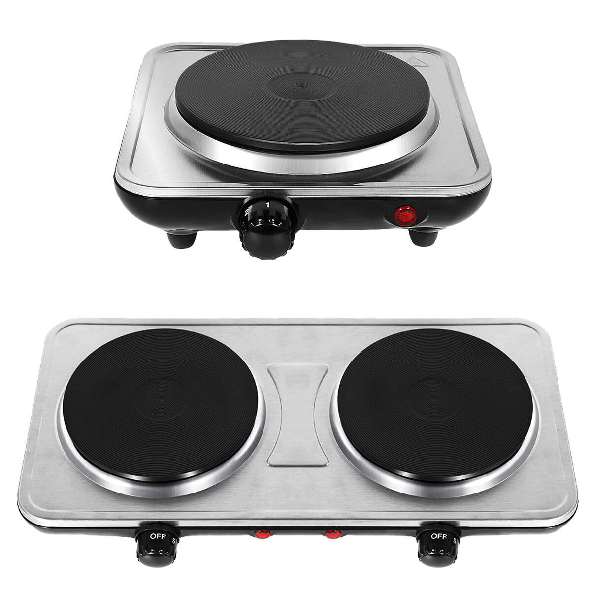 Electric Hot Plate Single Double Hob Stove Burner Countertop Cooktop Cooker