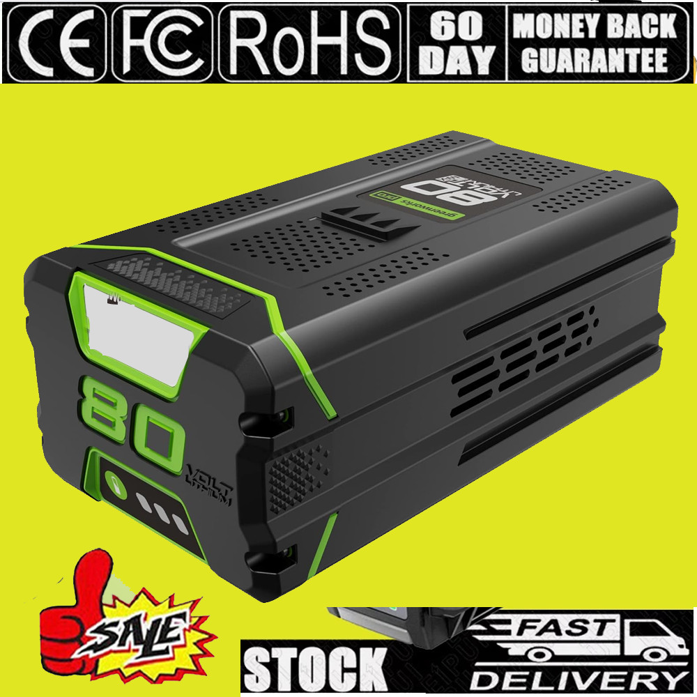 FOR Greenworks 80V Lithium Ion 5.0Ah Rechargeable Li-ion Battery BAB727 GBA80200