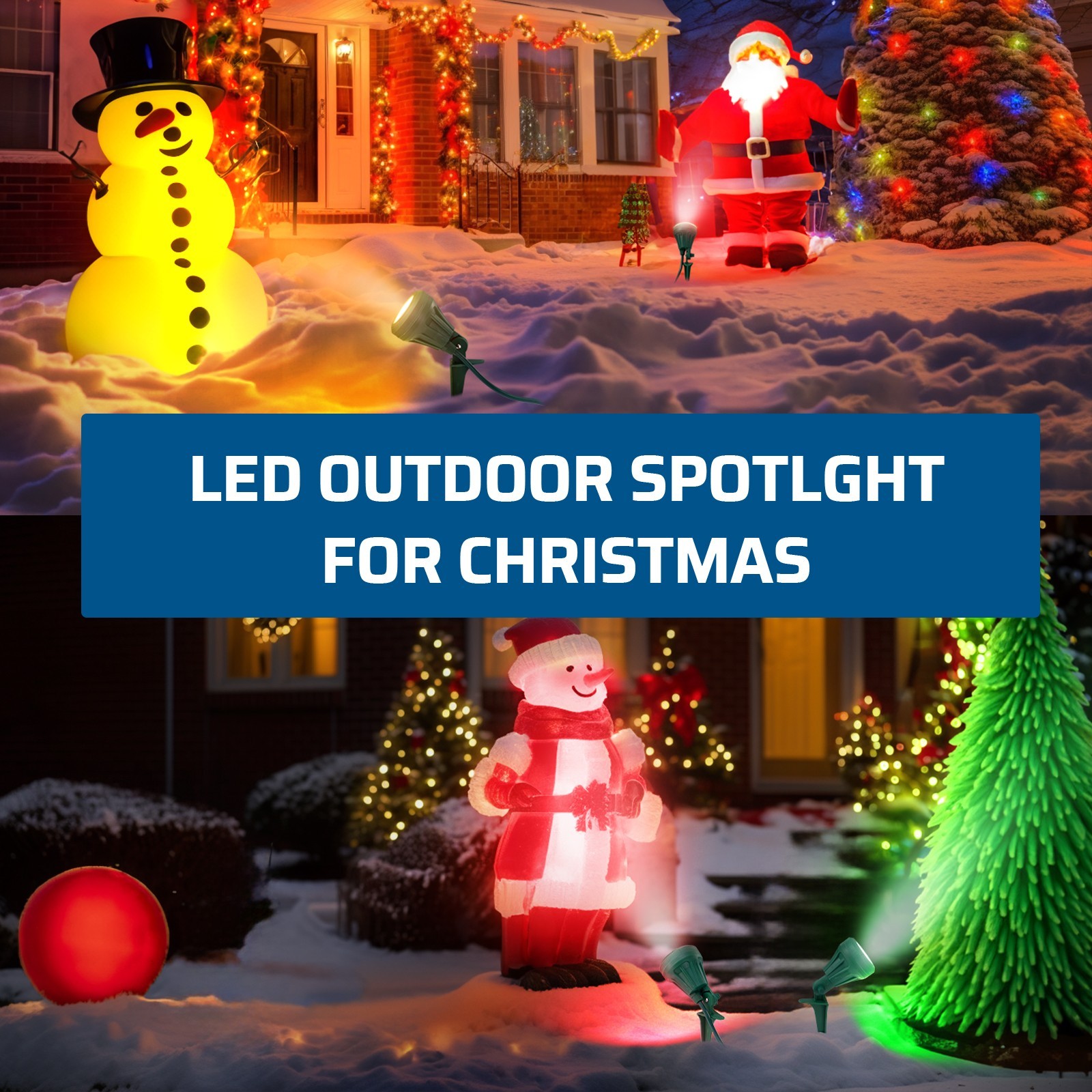 DEWENWILS 400 lm Outdoor Spotlight Christmas LED Landscape Flag Floodlight